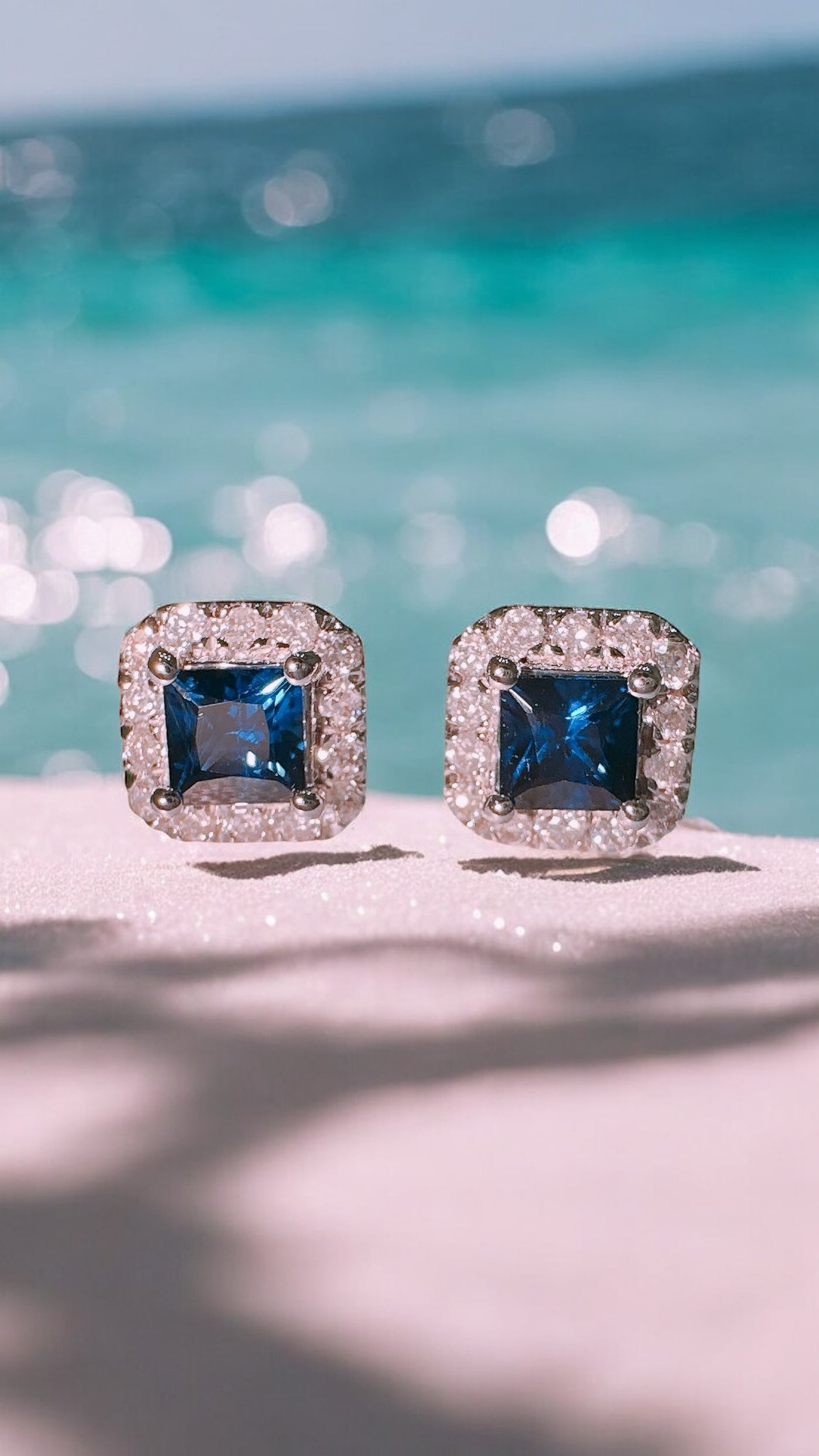 blue sapphire studs