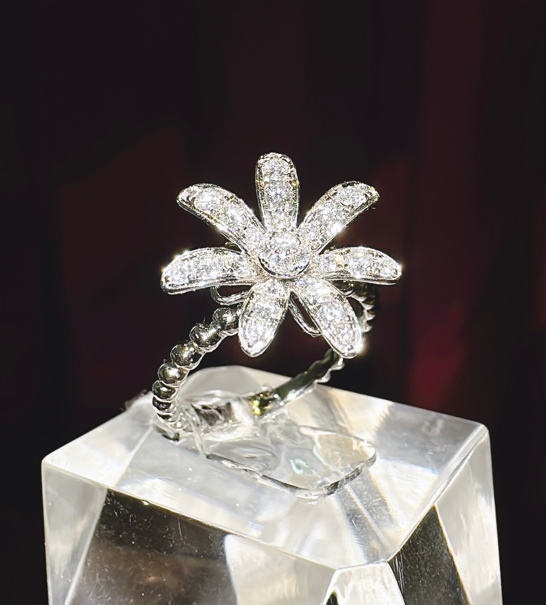 Tropical twist sunflower flower ring