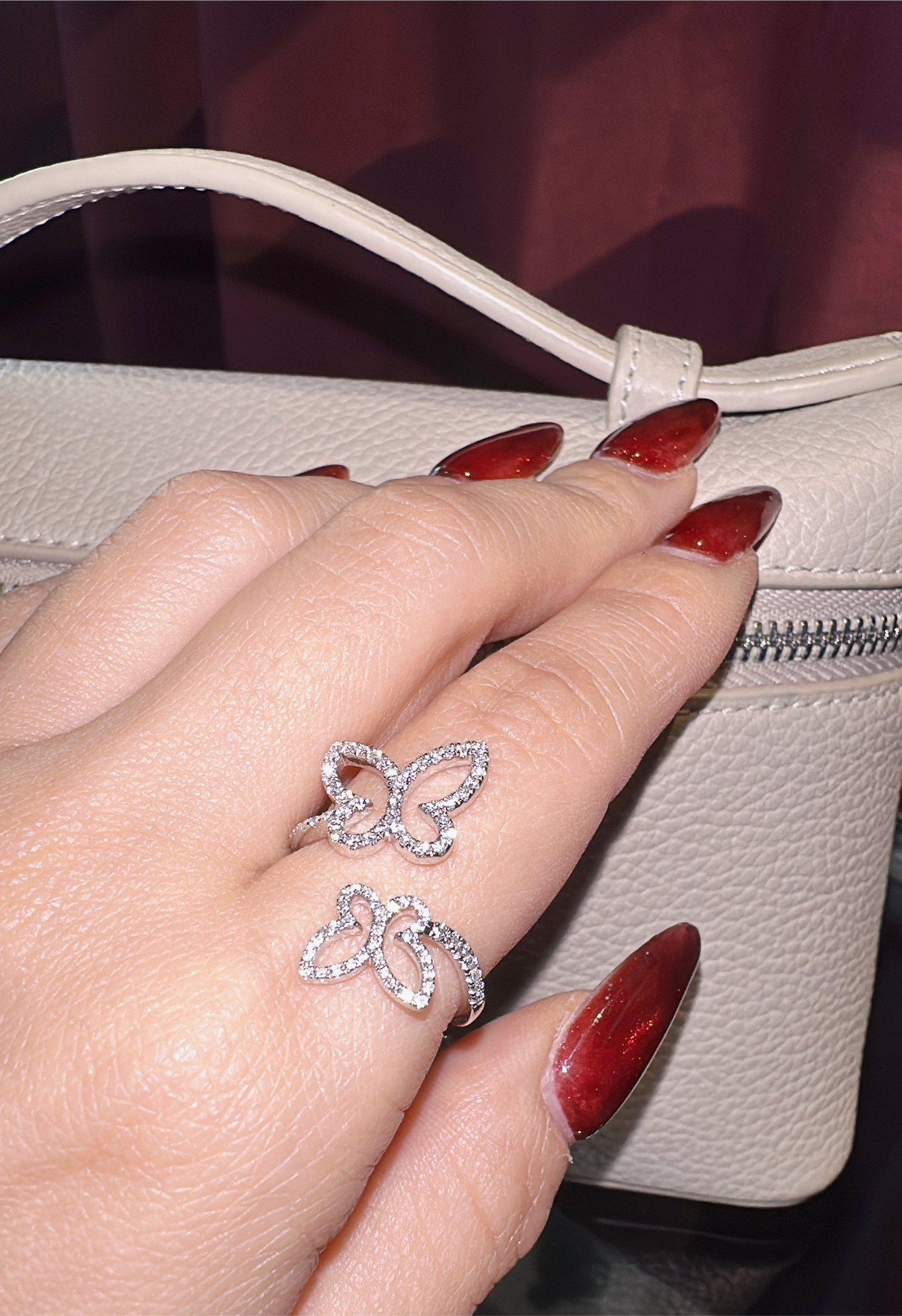 Butterflies duo diamond ring
