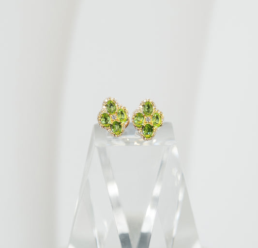 Begonia Pink Sapphire - Earrings Studs