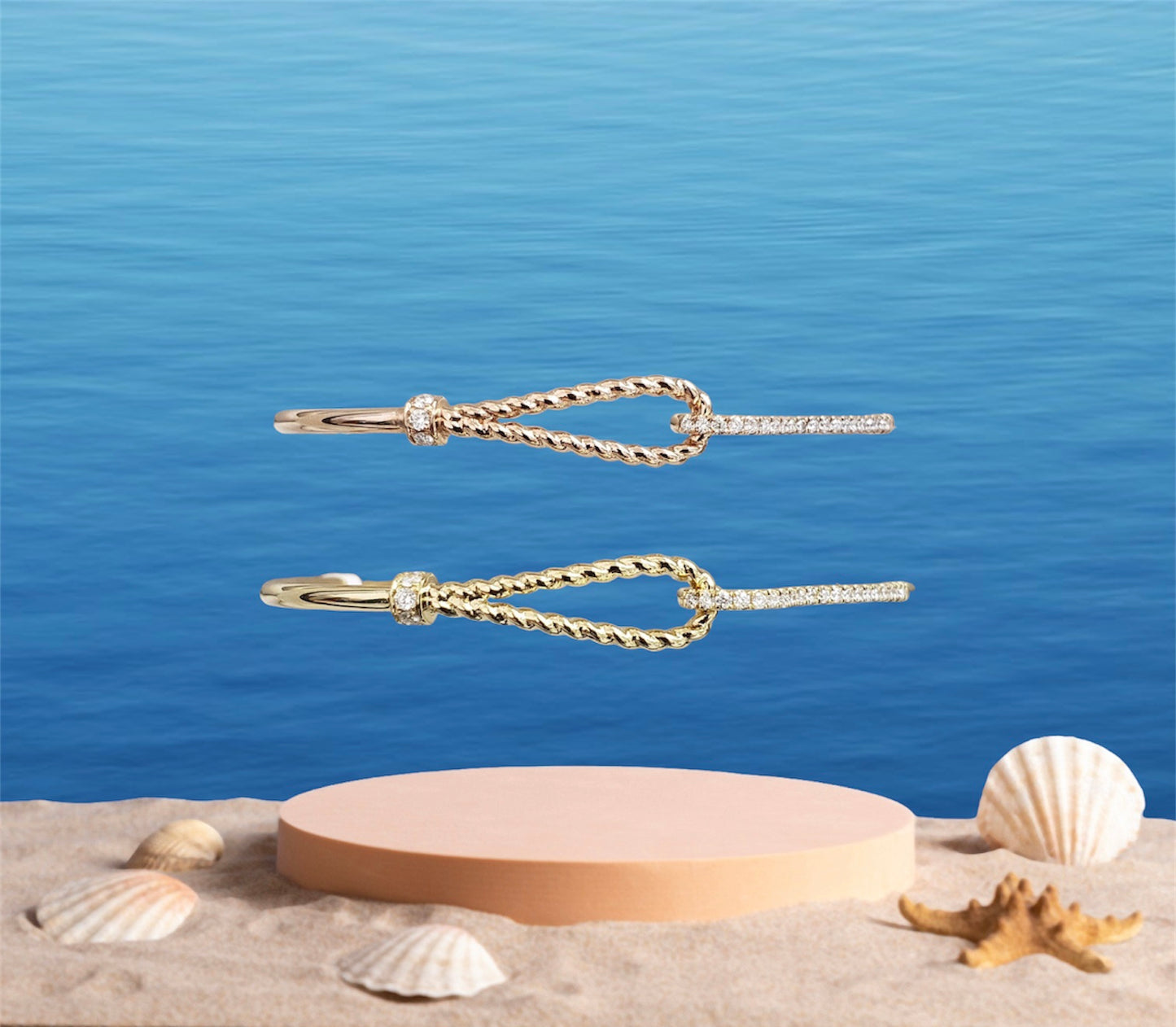Mariner's Knot Bangle - Bangle Gold