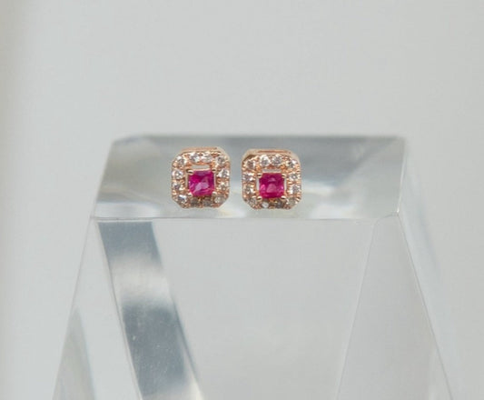 Elegant pink ruby Earrings