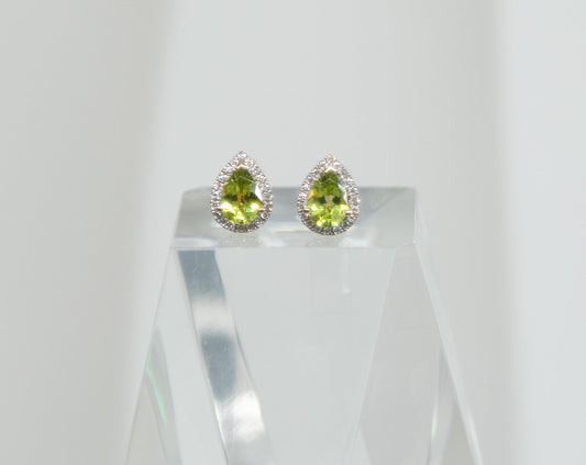 Lunar Droplet Earrings (peridot) 