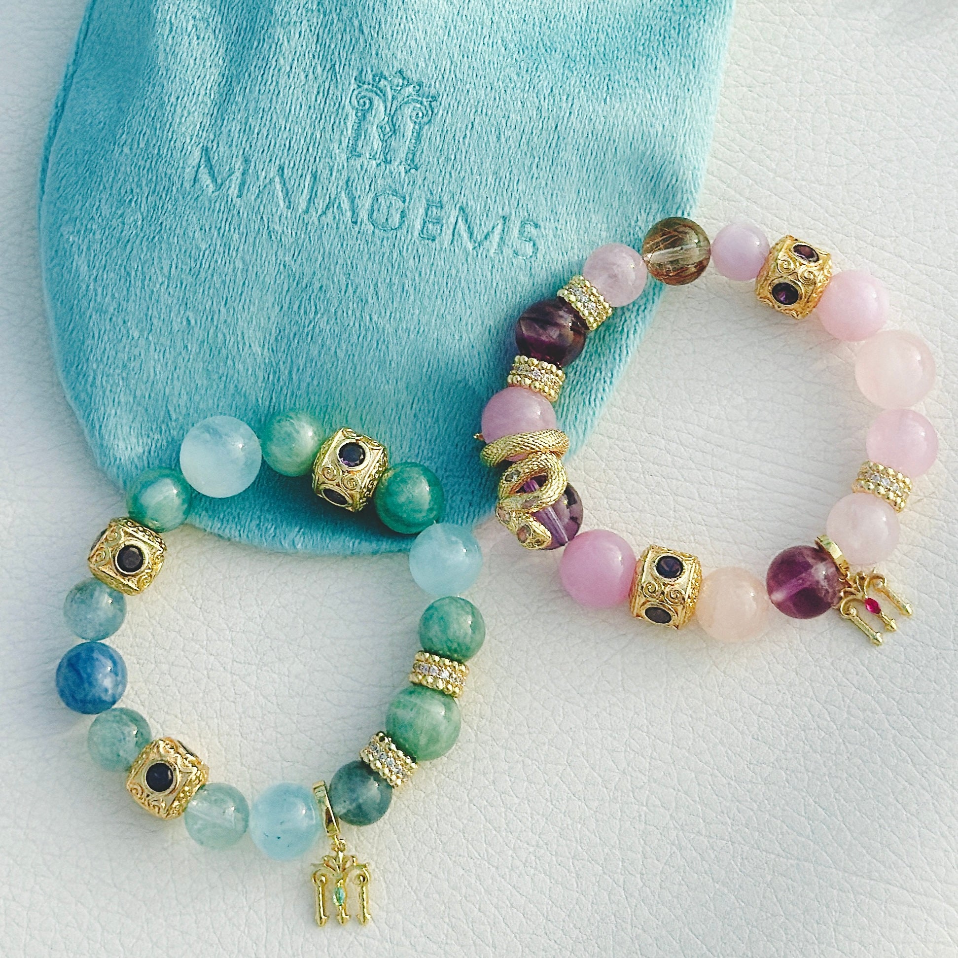 aquamarine kyanite for inner expression by Maiagems handmade crystals